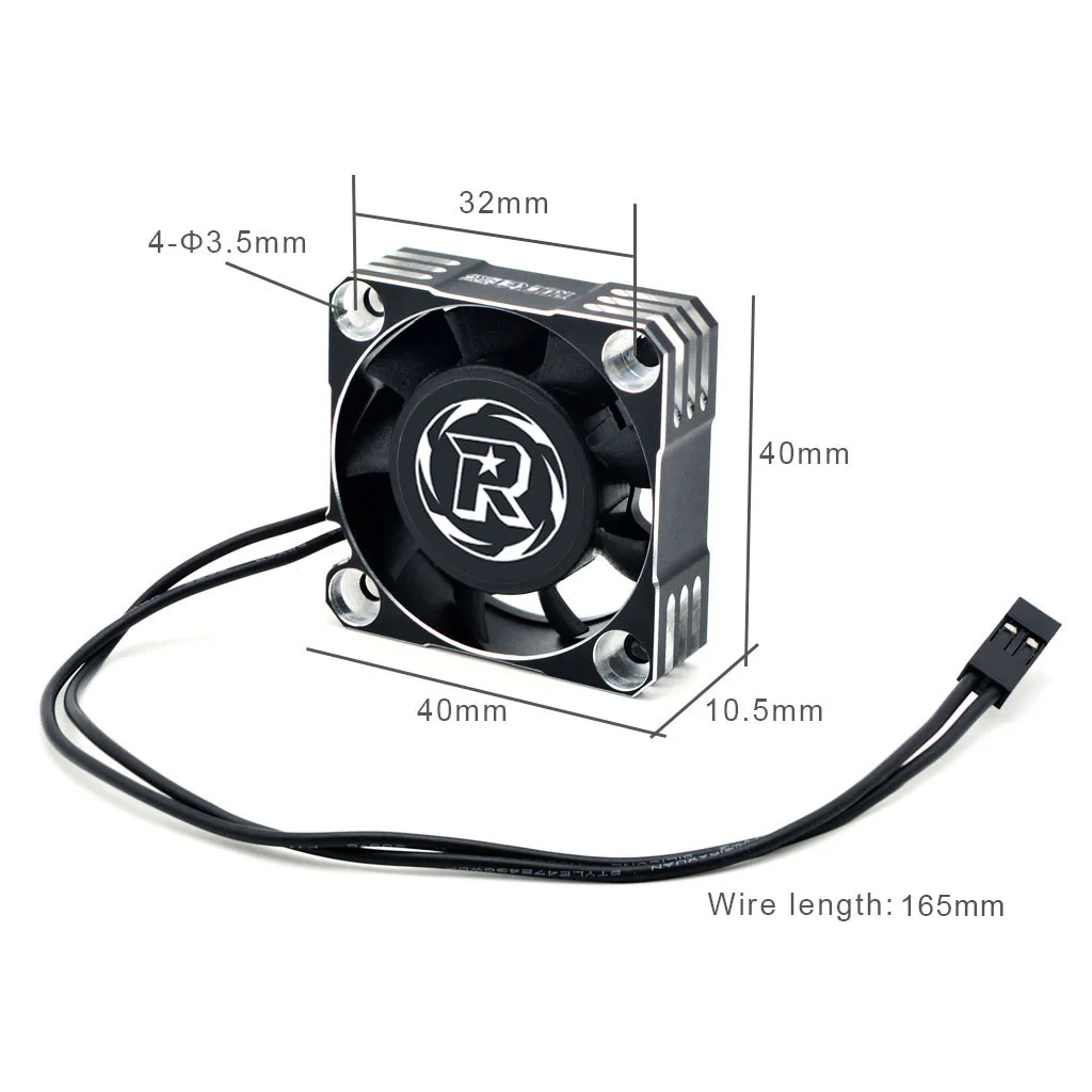 RC Auto Motor Lüfter Surpasshobby Rokcet-RC 30mm 40mm Metall Lüfter Für 1/10 1/8 540 550 3650 Motor Wärmeableitung – Detail 12