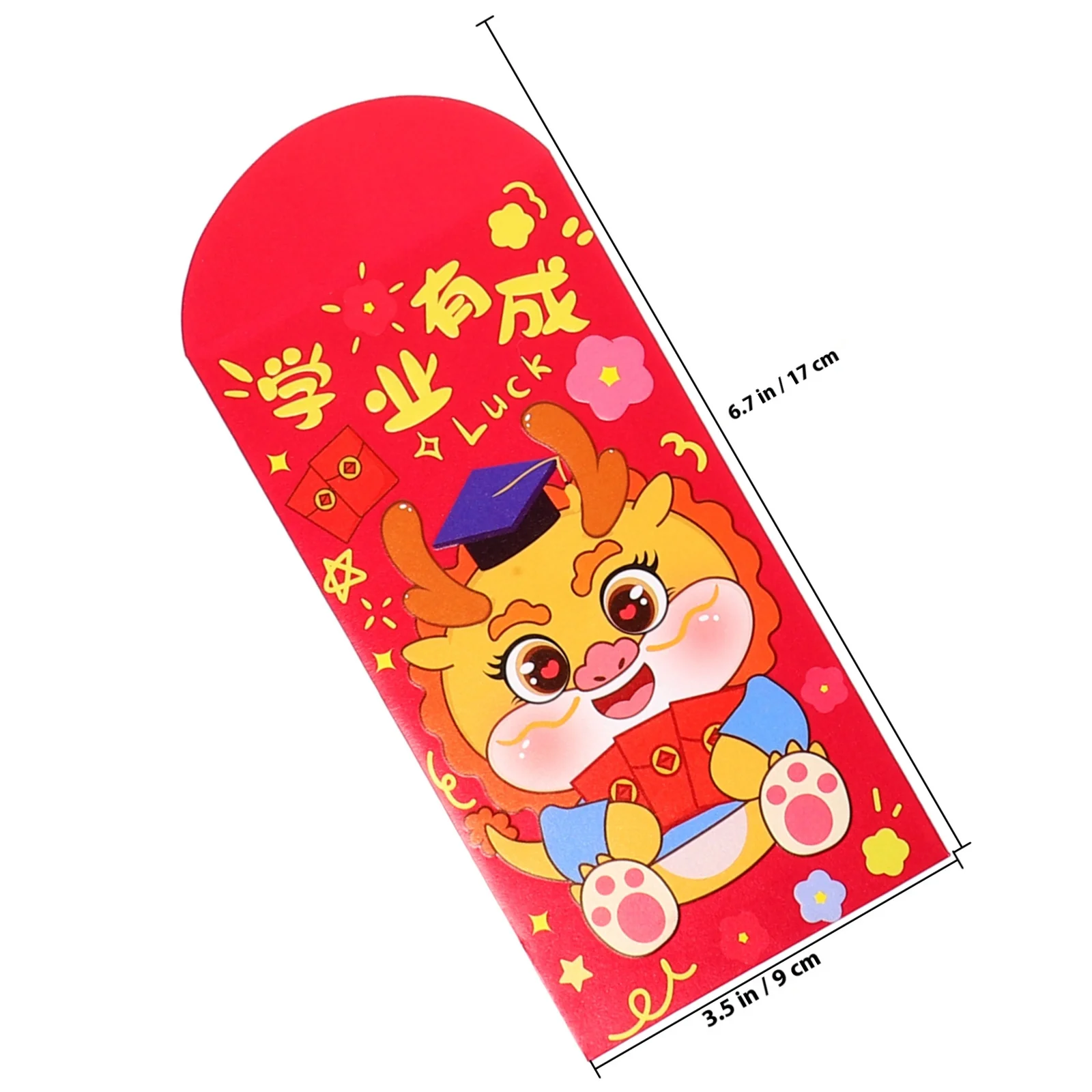 30 قطعة المغلفات الورقية الحمراء الكرتون التنين حزم المال مهرجان السنة الجديدة محظوظ الأحمر الحزم 2024 مغلفات المال #5