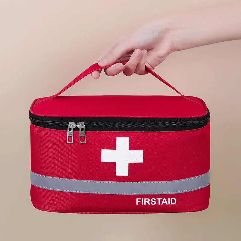 Portable Outdoor First Aid Kit Medicine Storage Bag Rescue Bag Household Children's Large Capacity Medical Kit Storage Organizer