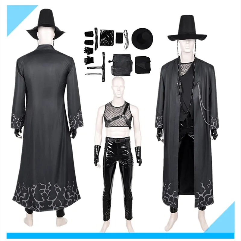 

Demons Abby Boys Cosplay Men Vest Pants 2025 Hunters Costume Fantasia Uniform Coat Hat Halloween Carnival Party Suit