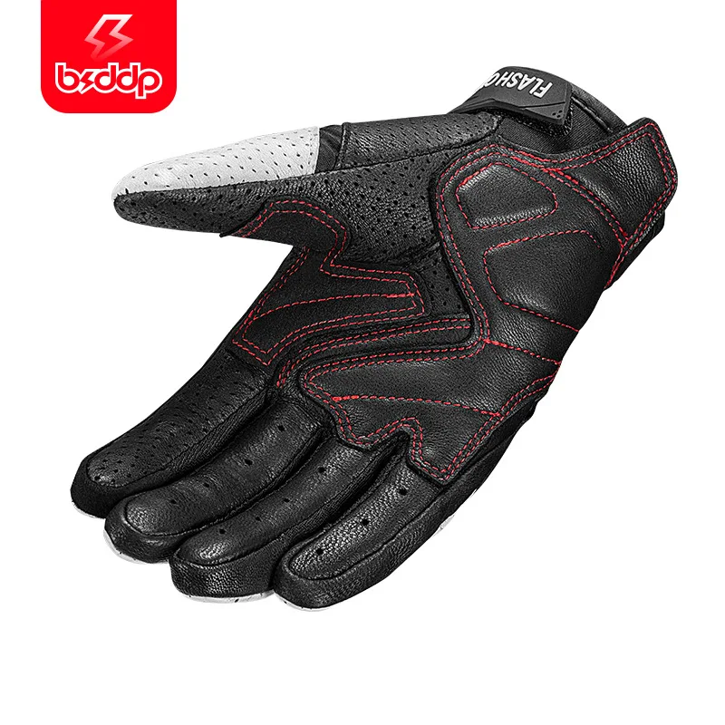 

Off road motorcycle riding full finger gloves four season breathable electric bike men and women carbon fiber protective shell