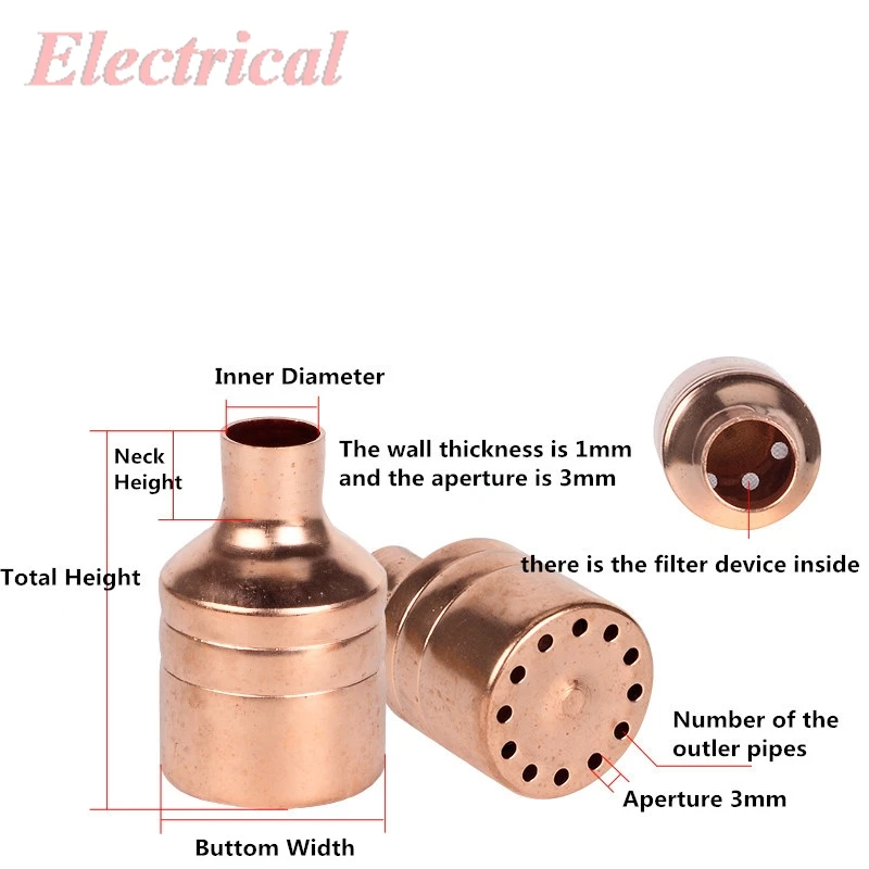 1pc Air conditioning capillary shunt Strainer filter 3/4/5/6/8/10 Hole Number Copper welding Refrigeration Capillary Liquid