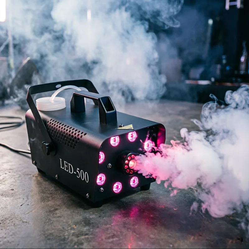 

8 Leds Disco Colorful Smoke Machine 500W RGB distance Fogger Ejector Dj Christmas Wedding Party Stage Light Effects foam Machine