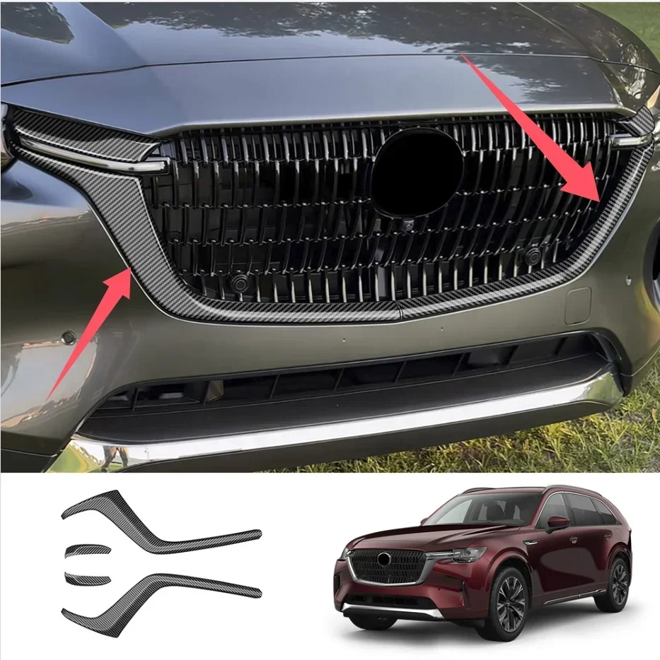 

Car Accessories for Mazda CX-90/CX90 cx-80/CX80 2024 High-quality ABS Chrome Front Grille Around Trim Racing Grills Trim