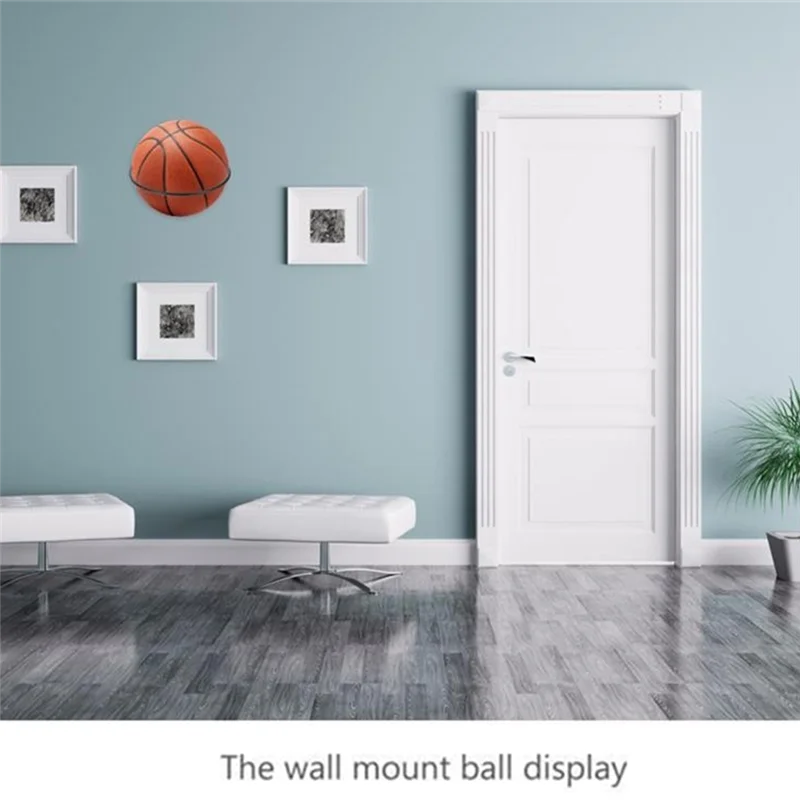 

5Pcs Wall Ball Holders Wall Basketball Shelf Football Display Stands Basketball Storage Racks Soccer Wall Mounted Shelf Durable-