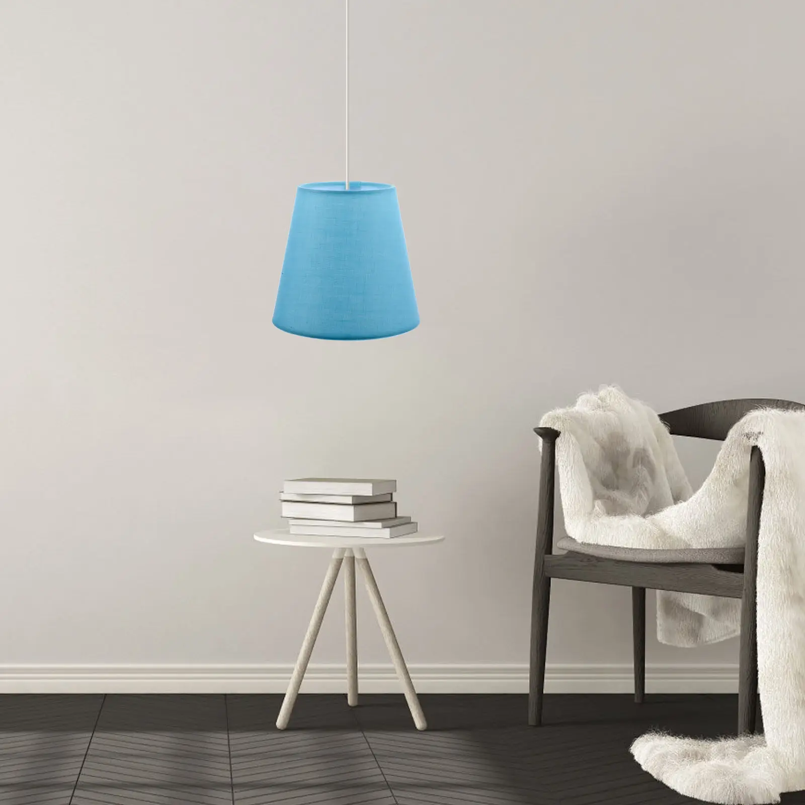 

Светло-голубой тканевый абажур для настольных, напольных, прикроватных ламп, современный светильник для дома и отеля, чехол для лампы