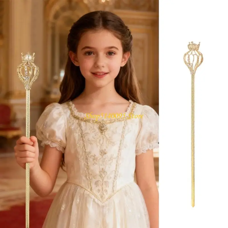 DXAE musujące miedziane cyrkonie magiczne berło dla fantasy odgrywanie ról przedstawienia teatralne wydarzenie dla dzieci