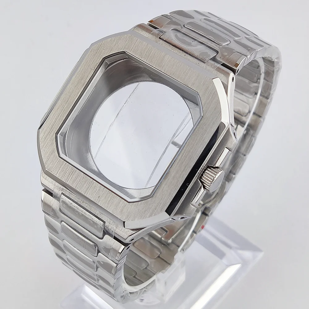 

Корпус 43 мм Корпус NH35 Квадратный корпус Сапфировое стекло Водонепроницаемый корпус Роскошный мужской корпус для часов NH35 Корпус для часов