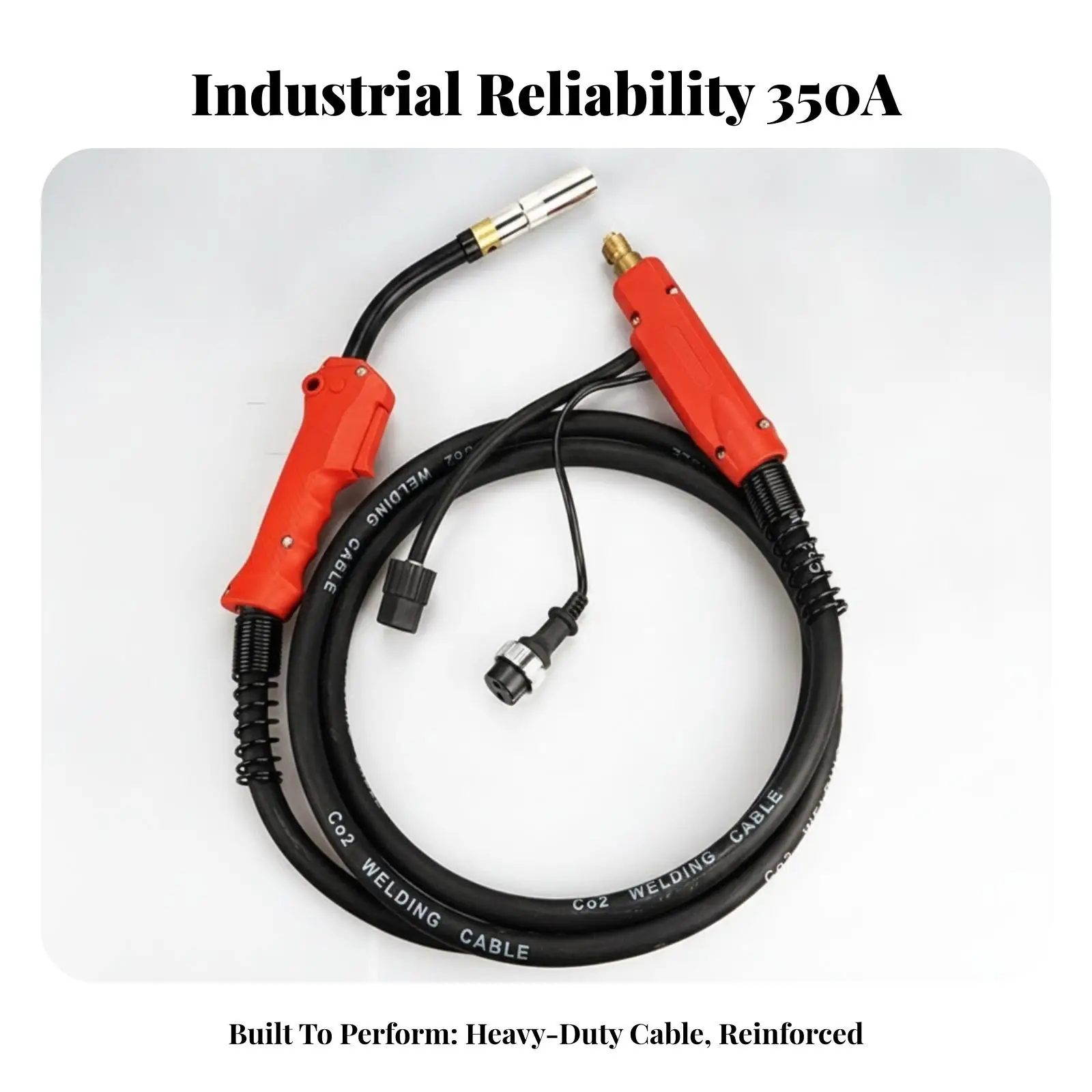 350A Co2 Mig Torch Handle with Flexible Cable for Portable Mig Welding Machine Spare Part Ergonomic Design Steel Copper
