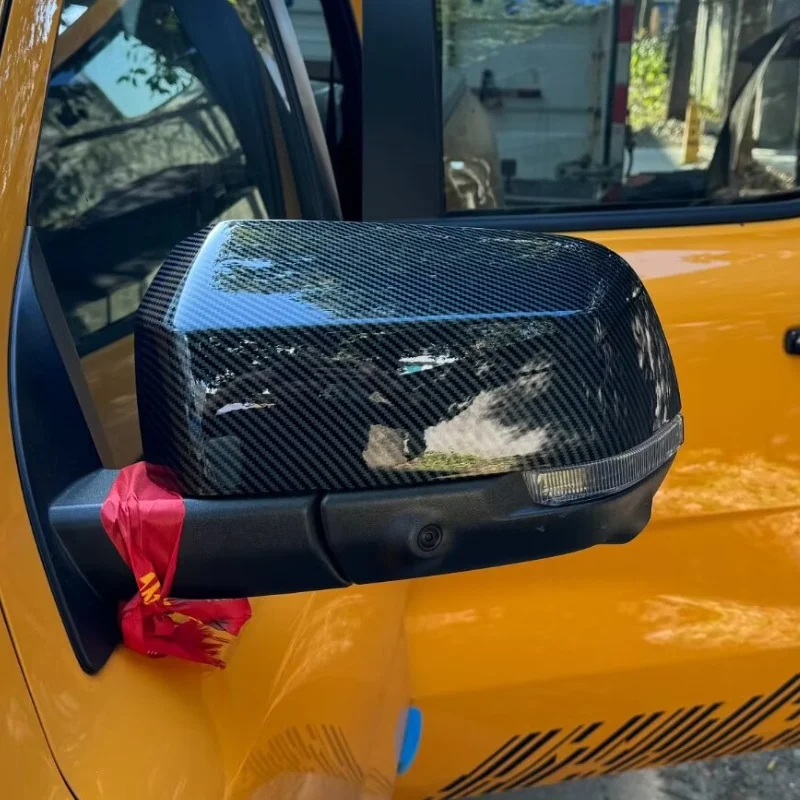 

For Ford Ranger 2023 2024 Car Rearview Side Mirror Cover Wing Cap Decorative Car Accessories Cover Trim Carbon Fiber