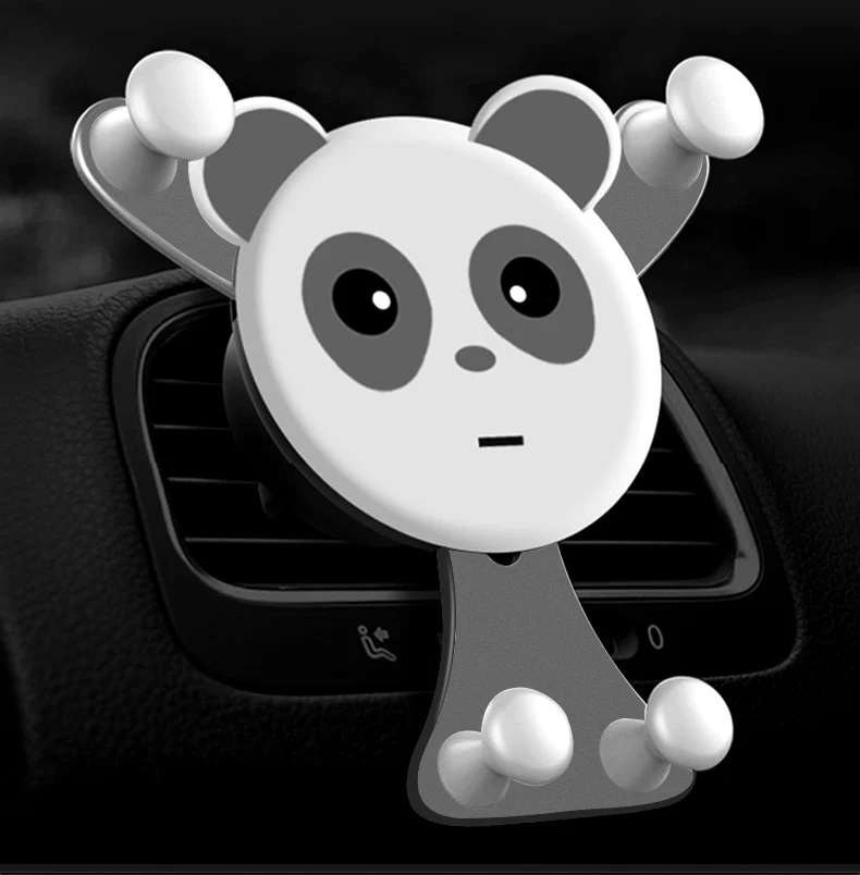 Schwerkraft-Autotelefonhalter, Lüftungsschlitz-Clip, Lächeln, Gesichtsmontage, mobiler Handy-Ständer, GPS-Ständer, Unterstützung für iPhone 12 Pro Max, Xiaomi, Samsung