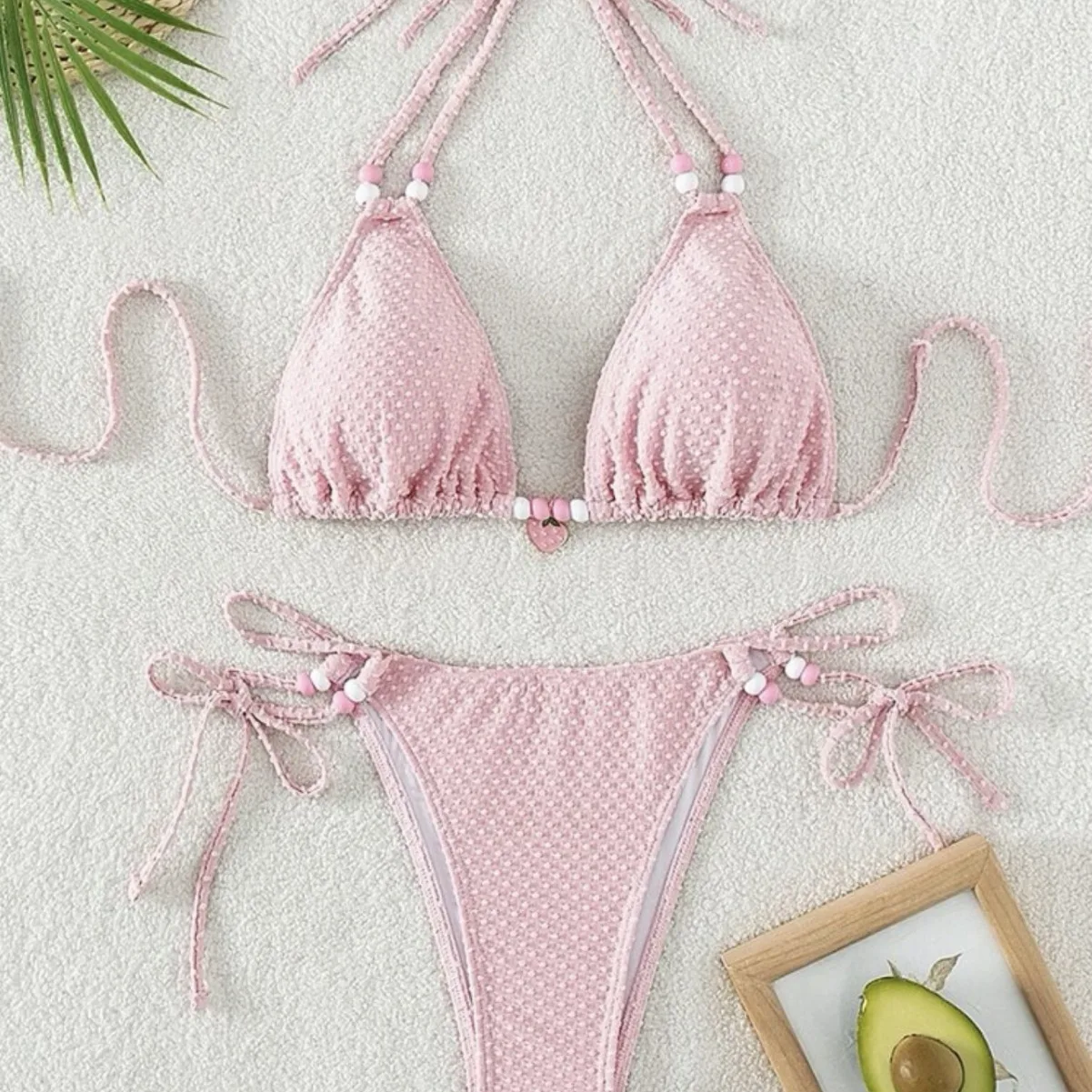 European and American new sexy bikini 2025 summer foreign trade solid color women's swimsuit