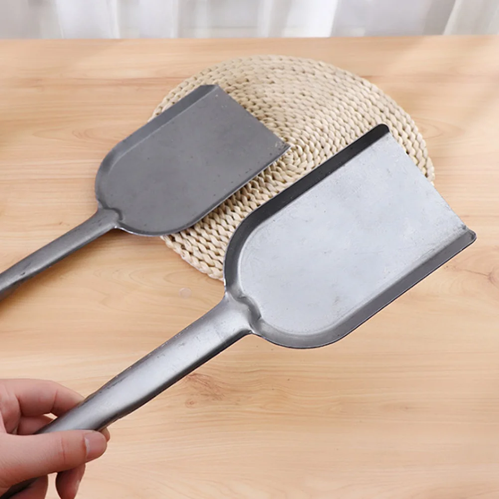 

2Pcs Pot Stove Shovels Kitchen Grey Multipurpose Long Handle Shovel Coal Ash Soil Fireplace Cleaning