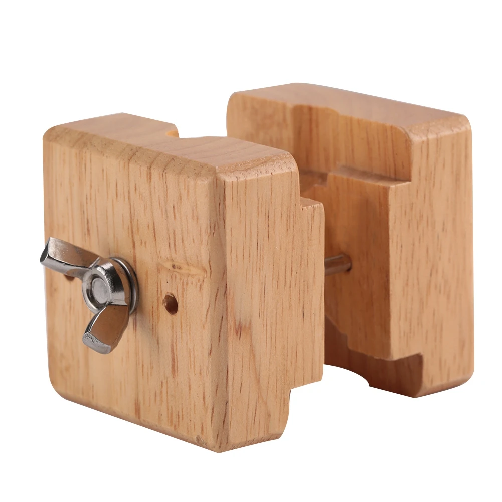 Wristwatch Case Holder Professional Wooden Watch Case Holder Block Vise Clamp Movement Repair Watchmaker Tool