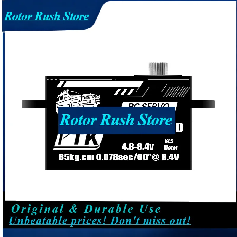 RoRuS1pcs For Ptk 9742 MG-D 85KG Metal Brushless Servo 1/8 Drift Car, Low Servo Rc Car Steering Is Programmable