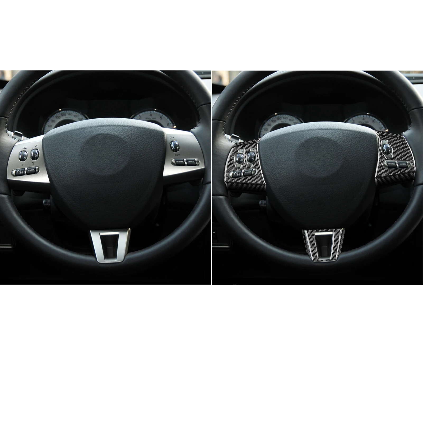 For Jaguar XF 2008 2009 2010 2011 Carbon Fiber  Steering Wheel Kit  Car Interiors Trims Accessories Decorations Stickers - view 5