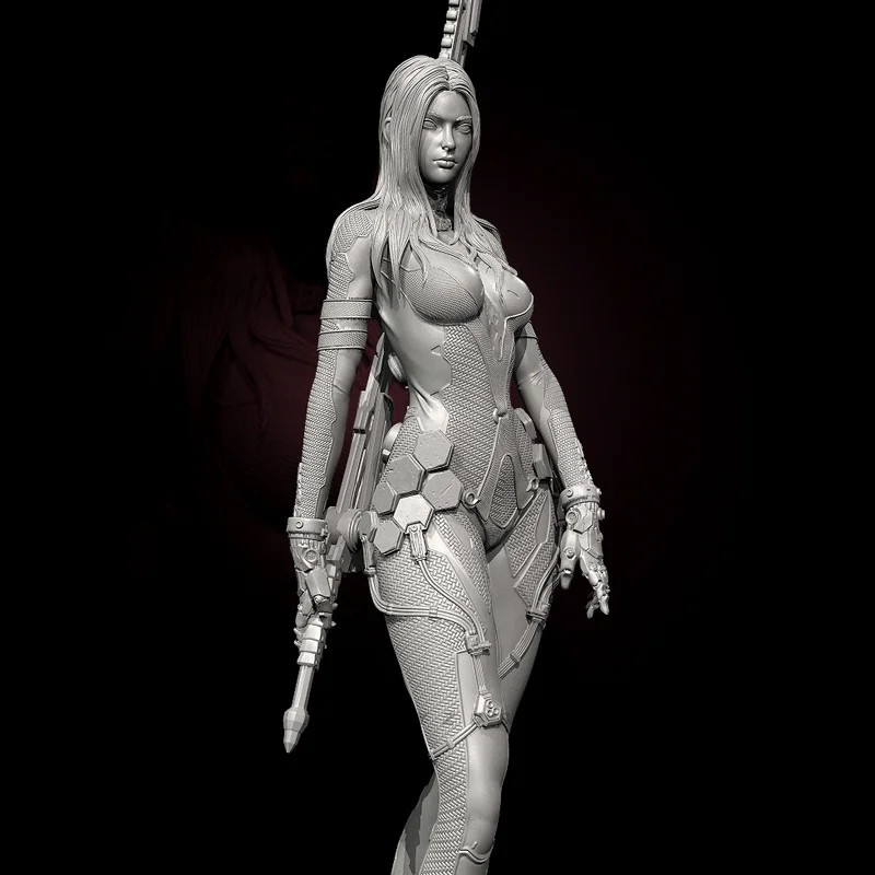 

50mm 75mm 85mm Resin Model Figure Female Swordsman Gk Micro Miniature 3d Printed White Model Toy Unassembled And Unpainted Kit