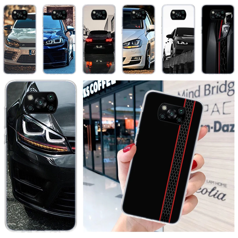 Sport Car Golf R 7 Soft Phone Case for Xiaomi Poco X6 X5 X4 Gt X3 Nfc F6 F5 Pro M5s M5 M4 M3 F4 F3 F2 F1 Capa Coque Cover for Xi