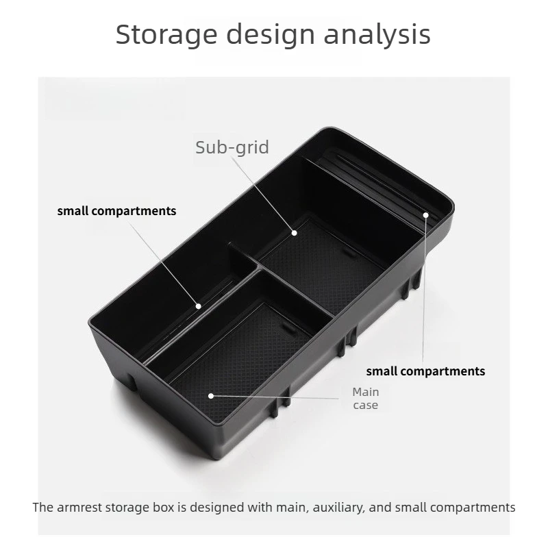 Premium Center Console Armrest Storage Box Organizer Compatible with Volkswagen ID.3 Electric Vehicle Parts Interior