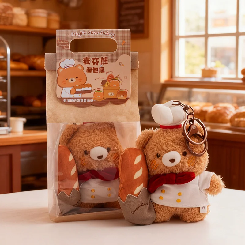 

Maifen Медведь Плюшевый Хлеб Шеф-Повар Каваи Коричневая Кукла Сладкая Кофейная Игрушка Печенье Мягкий Рождественский Подарок Для Детей Друзей