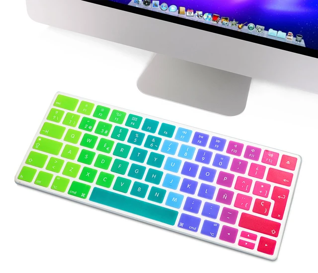 EU/UK Spanish With ñ Keyboard Cover Protector For Apple Magic iMac 2 Wireless Bluetooth Keyboard MLA22LL/A (A1644 2015 Released)