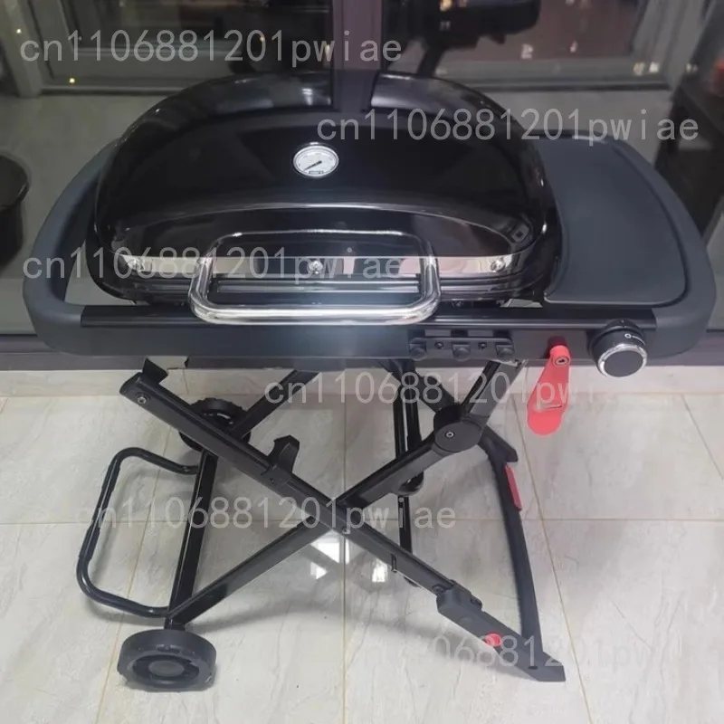 Household High Quality Outdoor Camping Garden Home Party Steel Iron Black Propane Gas BBQ Barbecue Grill