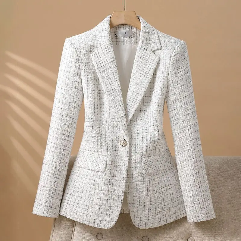 Blazer Coat Women Blazers Coats Turn Down Collar Suits Jackets Y2k Streetwear Work Slim Fit Elegant Splice Jacket 2026 Spring