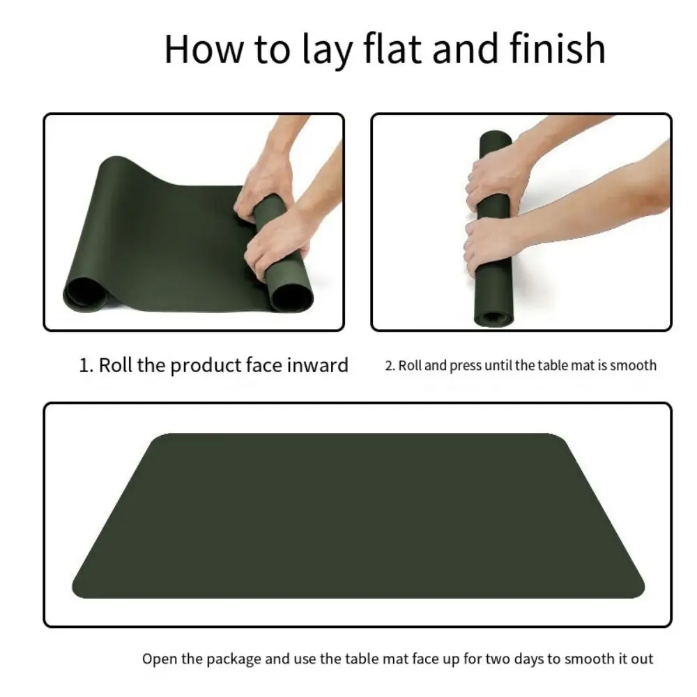 Easy Clean Dual Side PU Mouse Pad Waterproof Large Size Desk Protector Mat Non-Slip Solid Color Table Cover Office