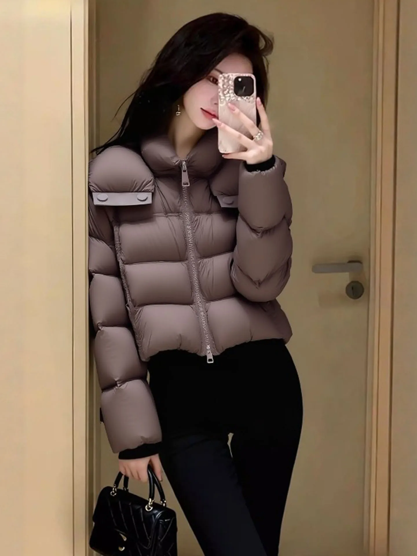 i Color Cloud Puff Mujer abajo Jaet ort Pan Sle Prendas de abrigo Calor Commute Sle Ajuste regular Blanco Du relleno de plumón