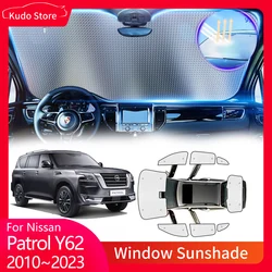 Full Cover Sunshades for Nissan Patrol Royale Armada Infiniti QX56 QX80 Y62 Nismo 2010~2023 Windshield Visor Curtain Accessories