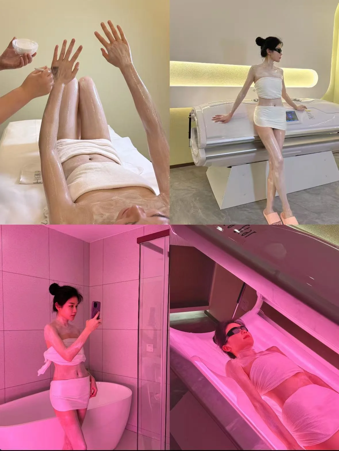 Red Light Therapy Bed Beauty Skin Whitening Therapy Collagen Spa Bed Commercial Sauna Chamber Full Body Skin Rejuvenation