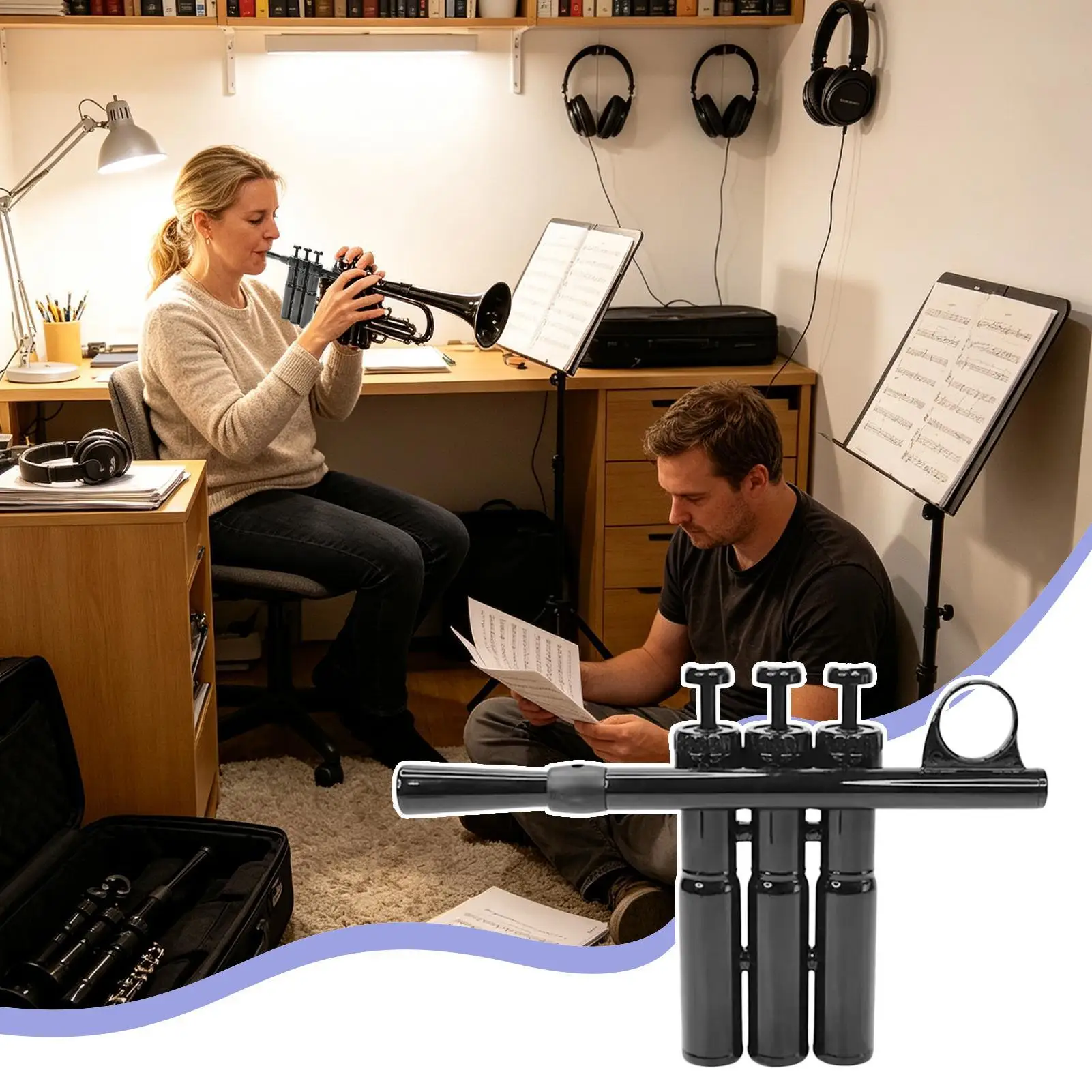 Trumpet Trainer Brass Instrument Airflow Control Device Trumpet Training Tools For Home Studio School Classroom Workshop Music