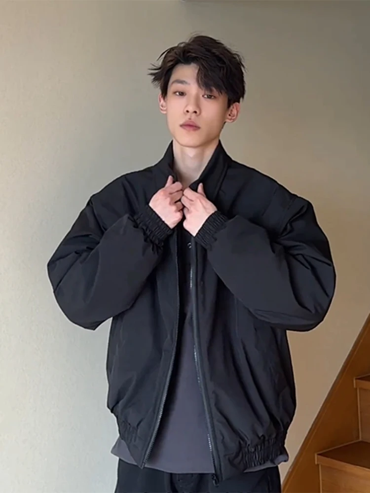 

American Sle Bomber Jaet Men's Winter Cotton Flight Jaet Cool Haome ort Coat Youth ular Loose Fit Waterproof