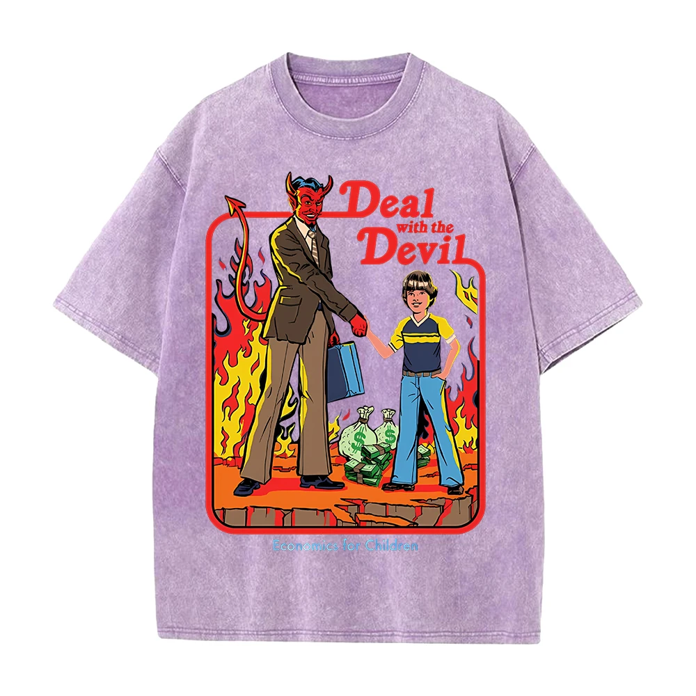 Deal Wich The Devil Printed T- - Summer Clothing Deals 评论和价格