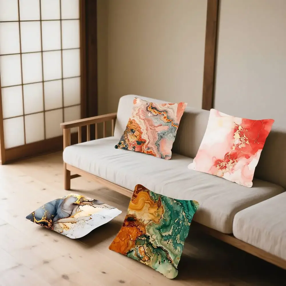 Abstract Marble Pattern Pillow Case Throw Pillow Cover Nordic Style Cushion Covers Home Living Room Sofa Couch Seat Decor