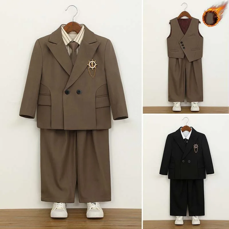 

Зимний костюм для мальчика, элегантный костюм для мальчика-подростка, одежда для мальчиков от 14 до 16 лет, костюмы для мальчиков на свадьбу, роскошная детская одежда для мальчиков