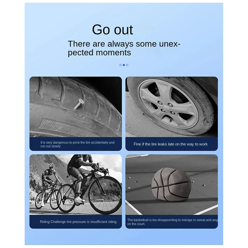 AD41-перезаряжаемый воздушный насос для накачивания шин портативный компрессор цифровой беспроводной автомобильный насос для накачивания шин для велосипедного мяча