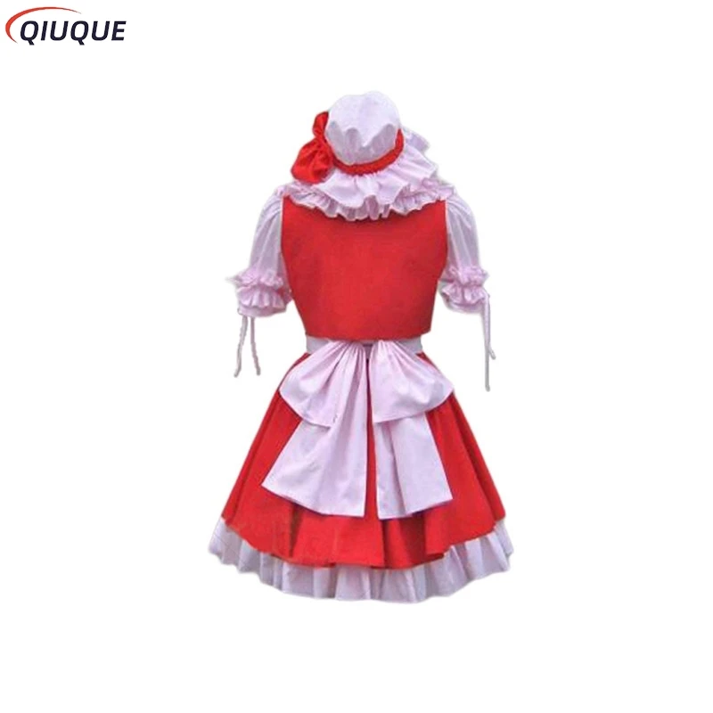 Touhou Project Flandre Scarlet Cosplay Costume Red Princess Lolita Dresses Halloween Cosplay Flandre Clothings