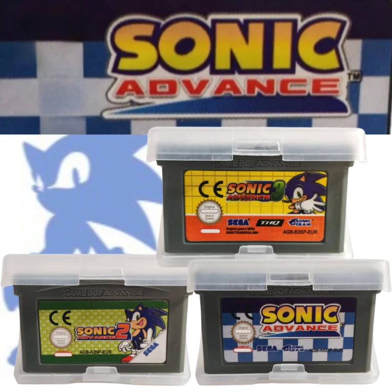 Sonic The Hedgehog GBA Spielmodul-Set Advance 1 2 3 Genesis Advance GBA SP Retro-Plattformer-Spielkarte für Fans-Sammlung – Detail 2