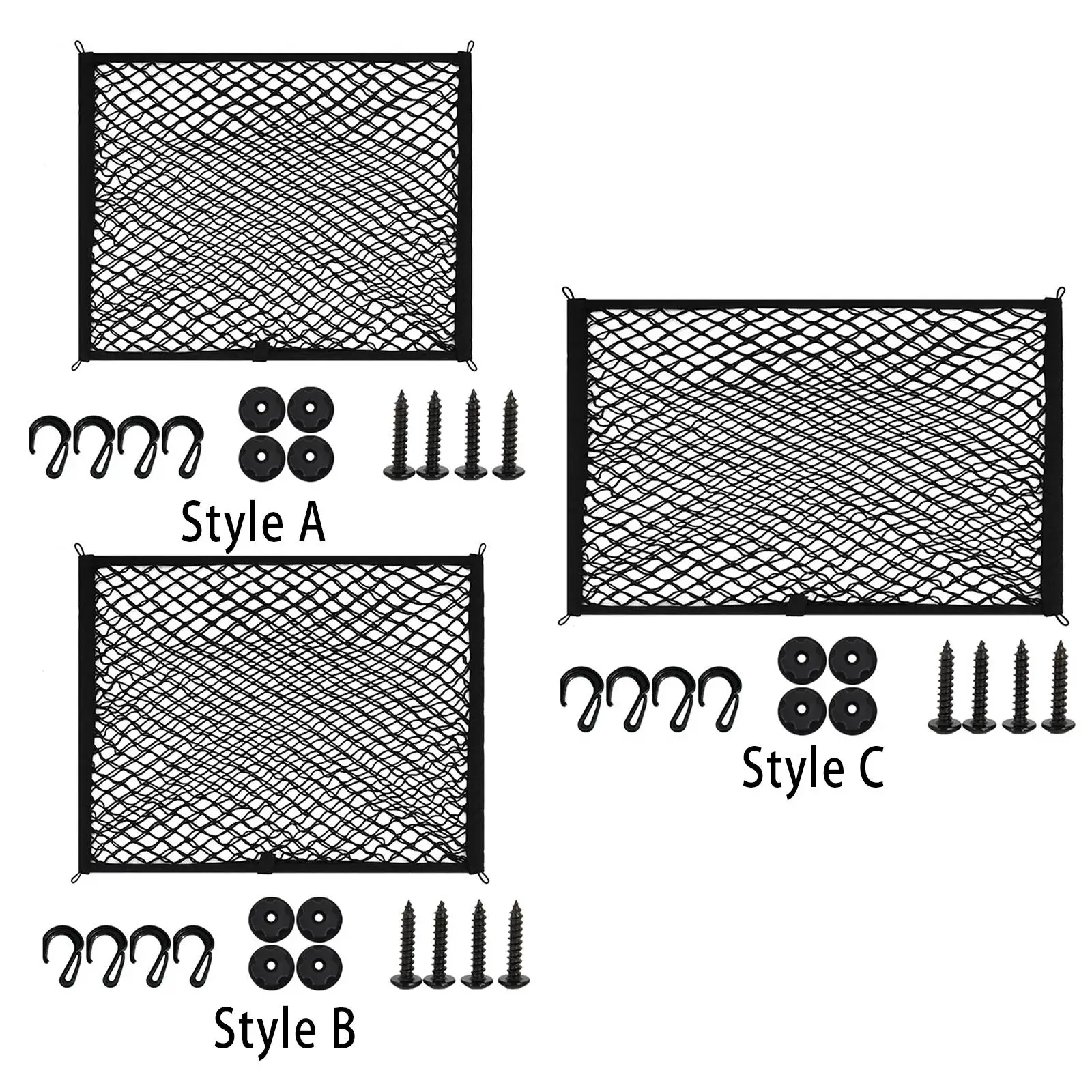 Kamyon Kasası Kargo Ağı Örgü Cep Kancalı Vidalı Otomotiv için Çok Yönlü