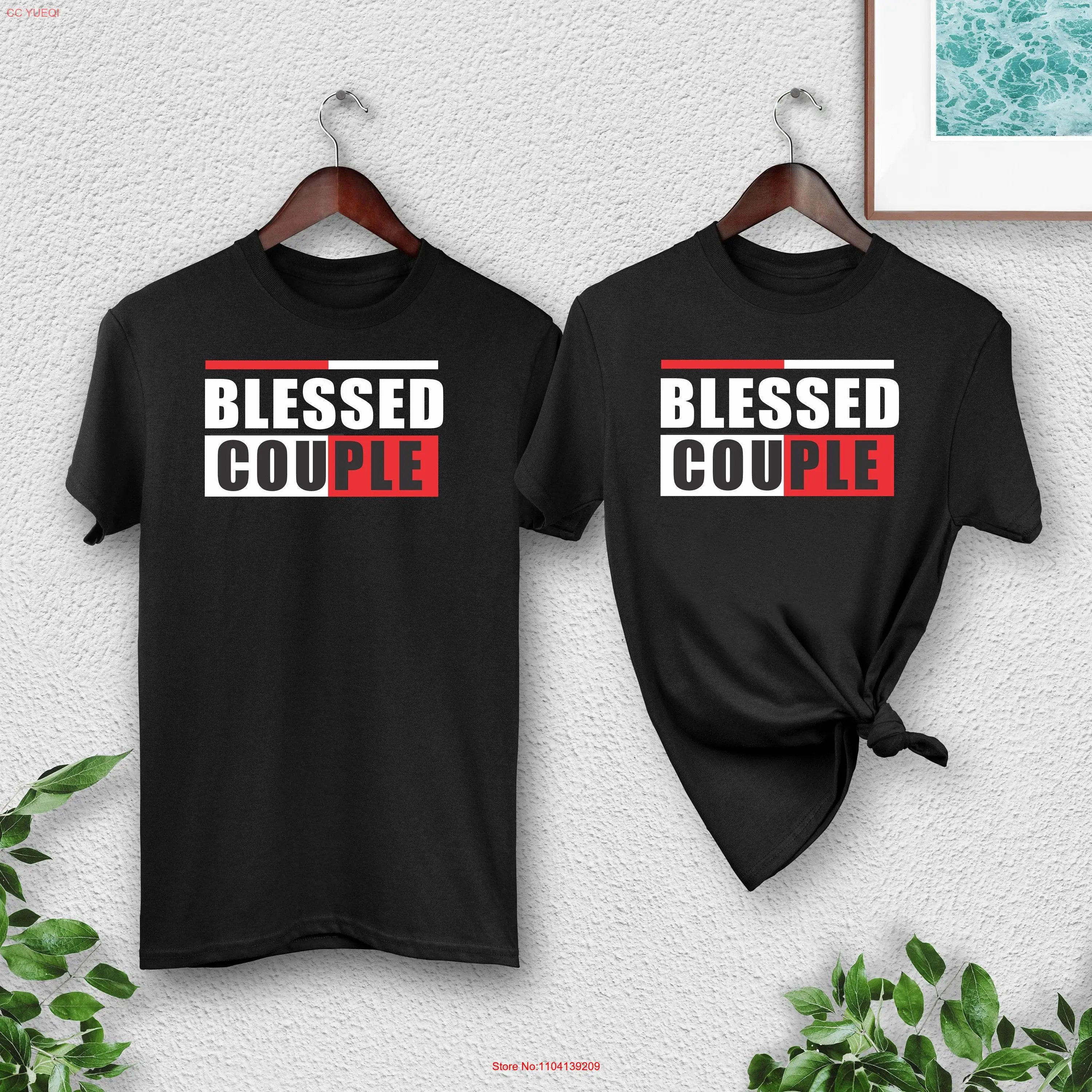 

Христианская футболка Blessed Couple Faith с длинными или короткими рукавами