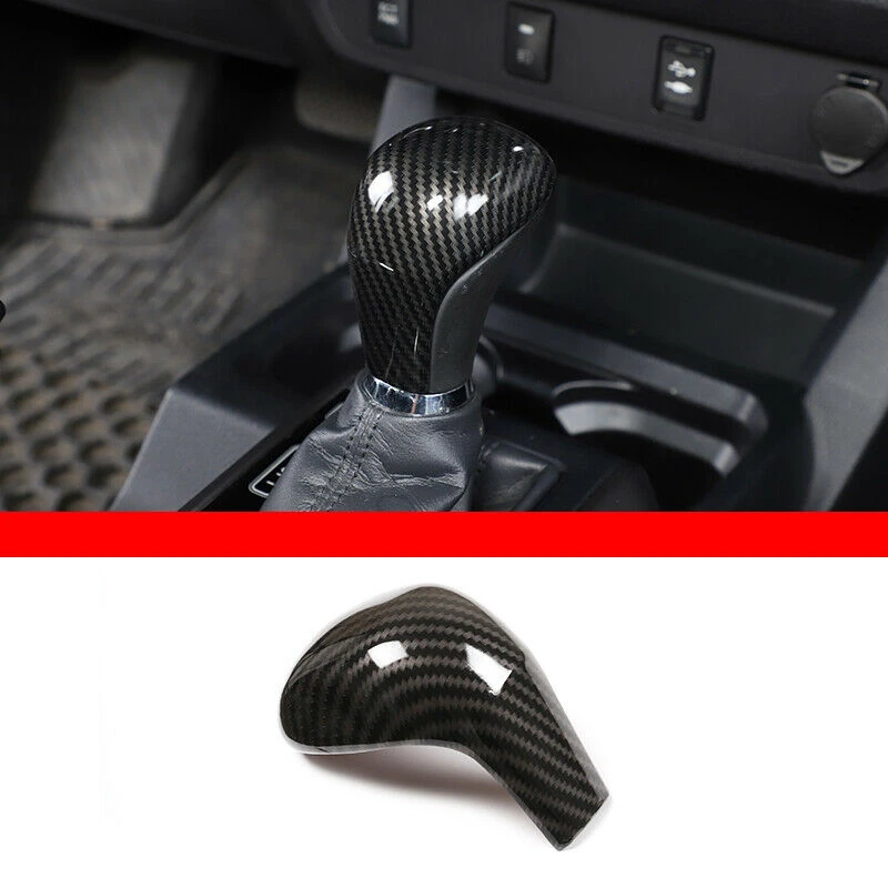 

ABS Carbon Fiber Interior Gear Shift Knob Cover Trim For Toyota tacoma 2016-2020 Car Accessories