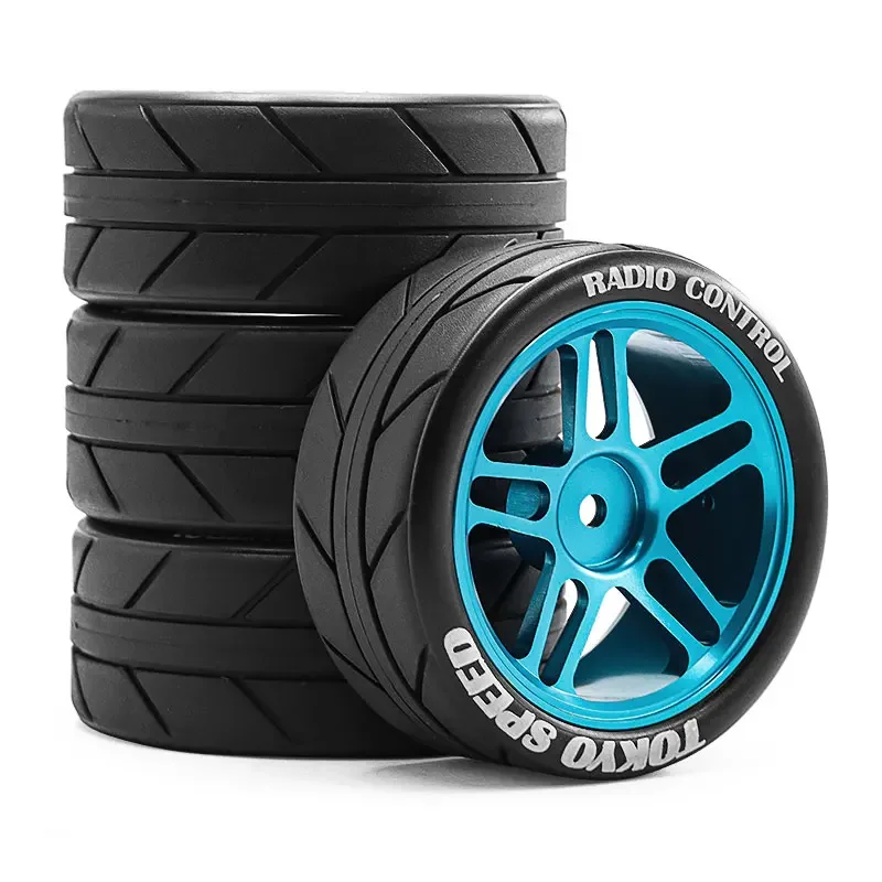 

4 Pcs Aluminum 1/10 RC Rally Racing Drift Tires Upgrade Parts for FW06 Tamiya TT01 TT02 XV01 Wheel Hub Ti