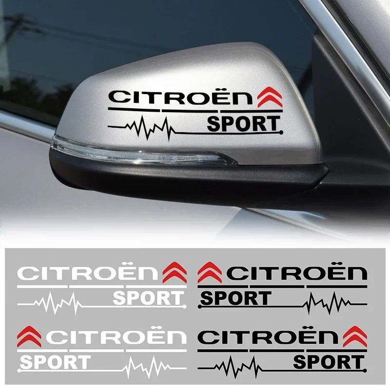 

2Pcs Car Accessories Rearview Mirror Decor Stickers Badge Emblem Decal For Citroen C4 C3 C5 C1 C4L Celysee Xsara Picasso Cactus