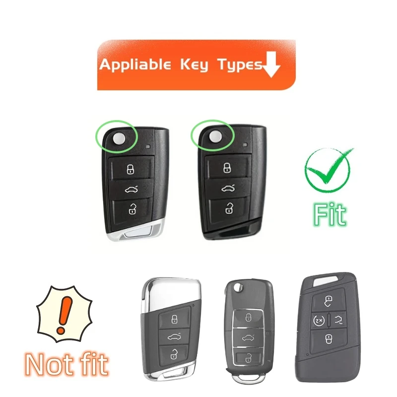 Car Key Cover Case Full Cover Fob For VW Volkswagen Golf 7 MK7 Tiguan MK2 For SEAT Ateca Leon FR 2 Ibiza For Skoda Octavia