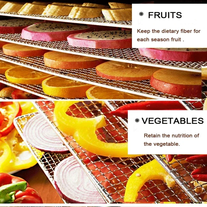 Hot SaleHousehold Food Dehydrator for Fruit Vegetable Dryer Household Beef Jerky Drying Machine Banana Dryer Mushroom Dryer fact