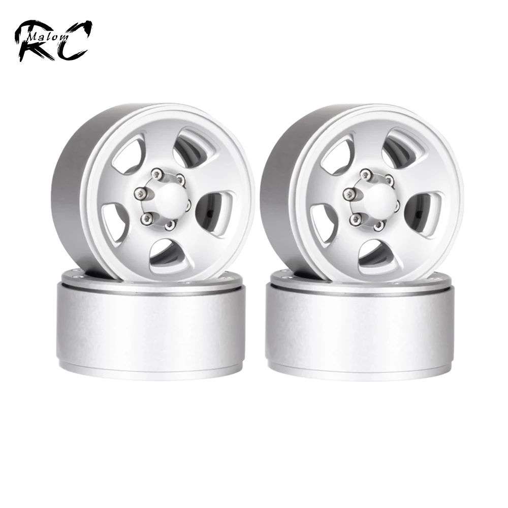 4Pcs Metal 1.9 Inch Beadlock Wheels Rim Classic 5 Spokes for 1/10 RC Crawler LC80 TRX4 K5 Blazer Bronco SCX10 CC01 TF2 ZP1001