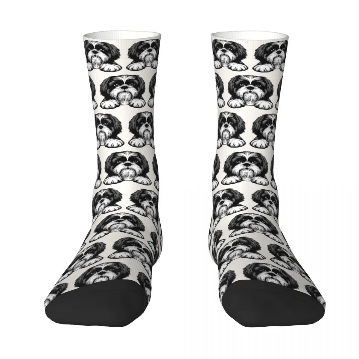 The Shih Tzu Socks Harajuku High Quality Stockings All Season Long Socks Accessories for Unisex Christmas Gifts