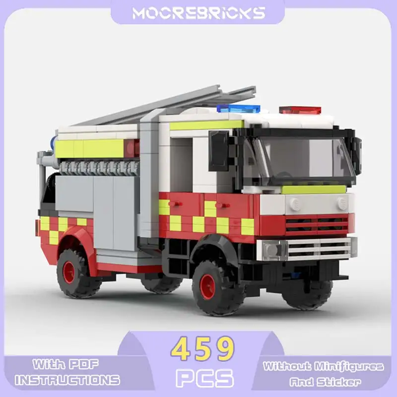 

Classic Engineering Vehicle Tanker Fire Truck Model Technology Bricks MOC Building Blocks Toys Children's Birthday Gifts
