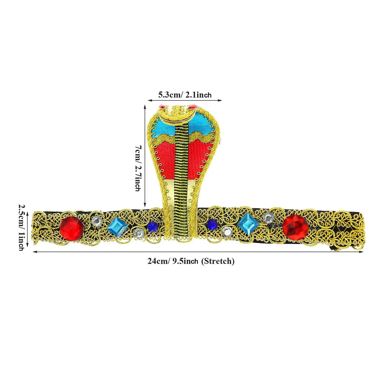 Set di accessori per costumi egiziani, bracciali, orecchini pendenti in oro per donna